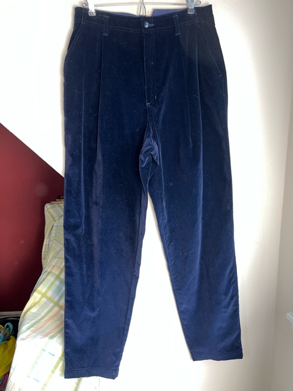 Women’s Lizwear  Navy‎ Blue Velvet Pants 14